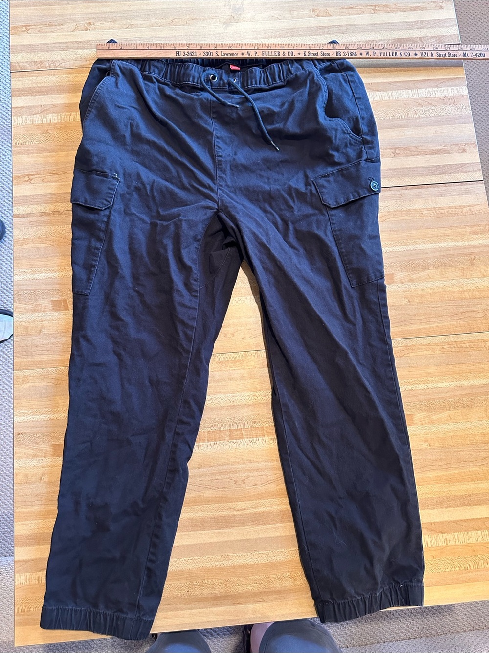 Airwalk Men's Black Cargo Pants with Elastic Waist
